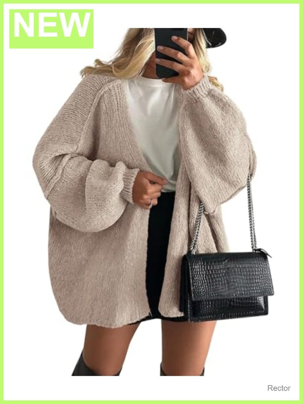 Oversized Open Front Knit Cardigan Sweater Women Lightweight Long Sleeve